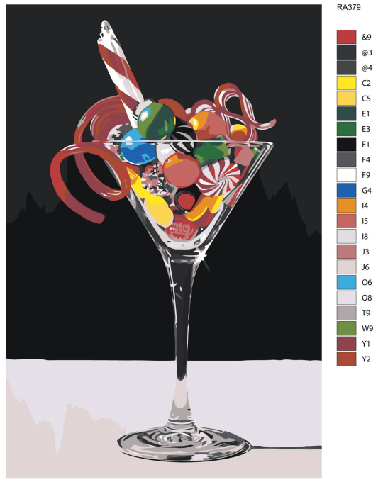 Картина по номерам SLAVINA Сладкий коктейль RA379 (40 x 60 см)