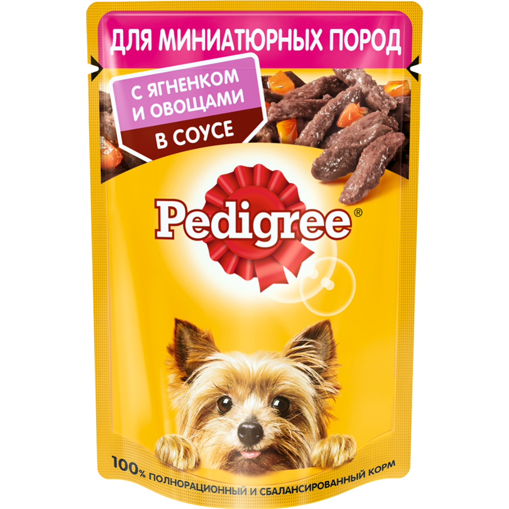 Корм для собак мелких пород «Pedigree» с ягненком в соусе, 85 г #1
