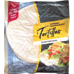 Ле­пеш­ка «Tortillas» мек­си­кан­ская, со вкусом сыра, 276 г