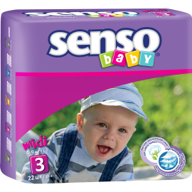 Подгузники детские «Senso Baby» размер 3, 4-9 кг, 22 шт