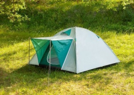 Трехместная двухслойная палатка Palisad Camping размером 210 x 210 x 130 см