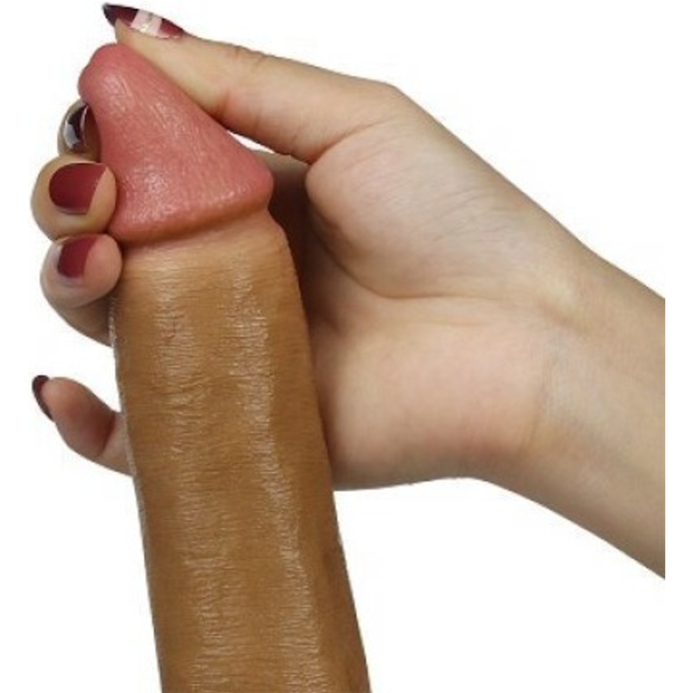 Фаллоимитатор «LoveToy» Dual layered Liquid Silicone Nature Cock, LV4005 Flesh, 21 см