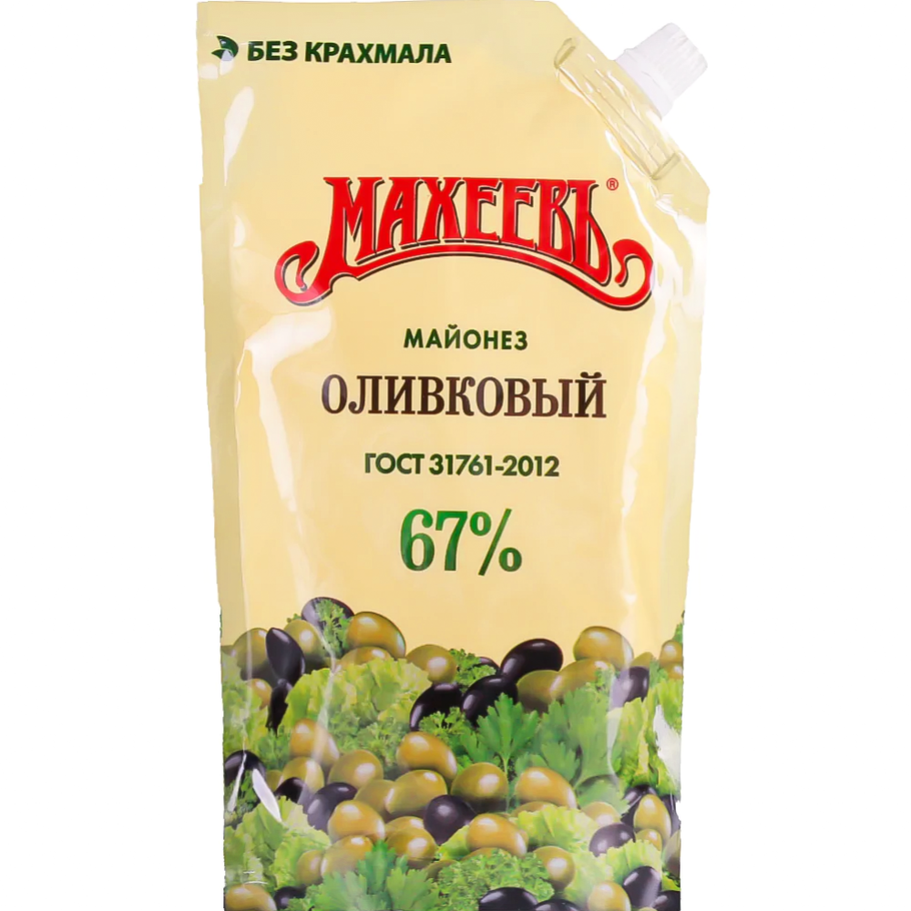 Майонез «Махеевъ» оливковый 67%, 380 г #0