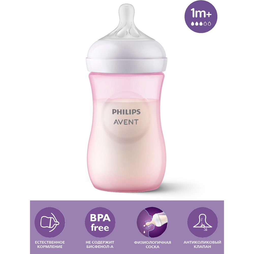 Бутылочка для кормления «Philips Avent» Natural Response, SCY903/11, 250 мл