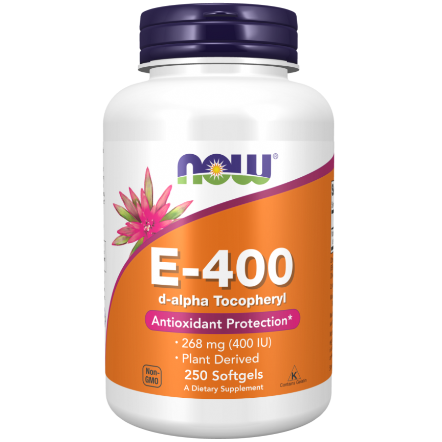 Витамин Е-400 Now Foods Vitamin E-400 D-alpha Tocopherol, 250 капс.