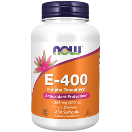 Витамин Е-400 Now Foods Vitamin E-400 D-alpha Tocopherol, 250 капс.