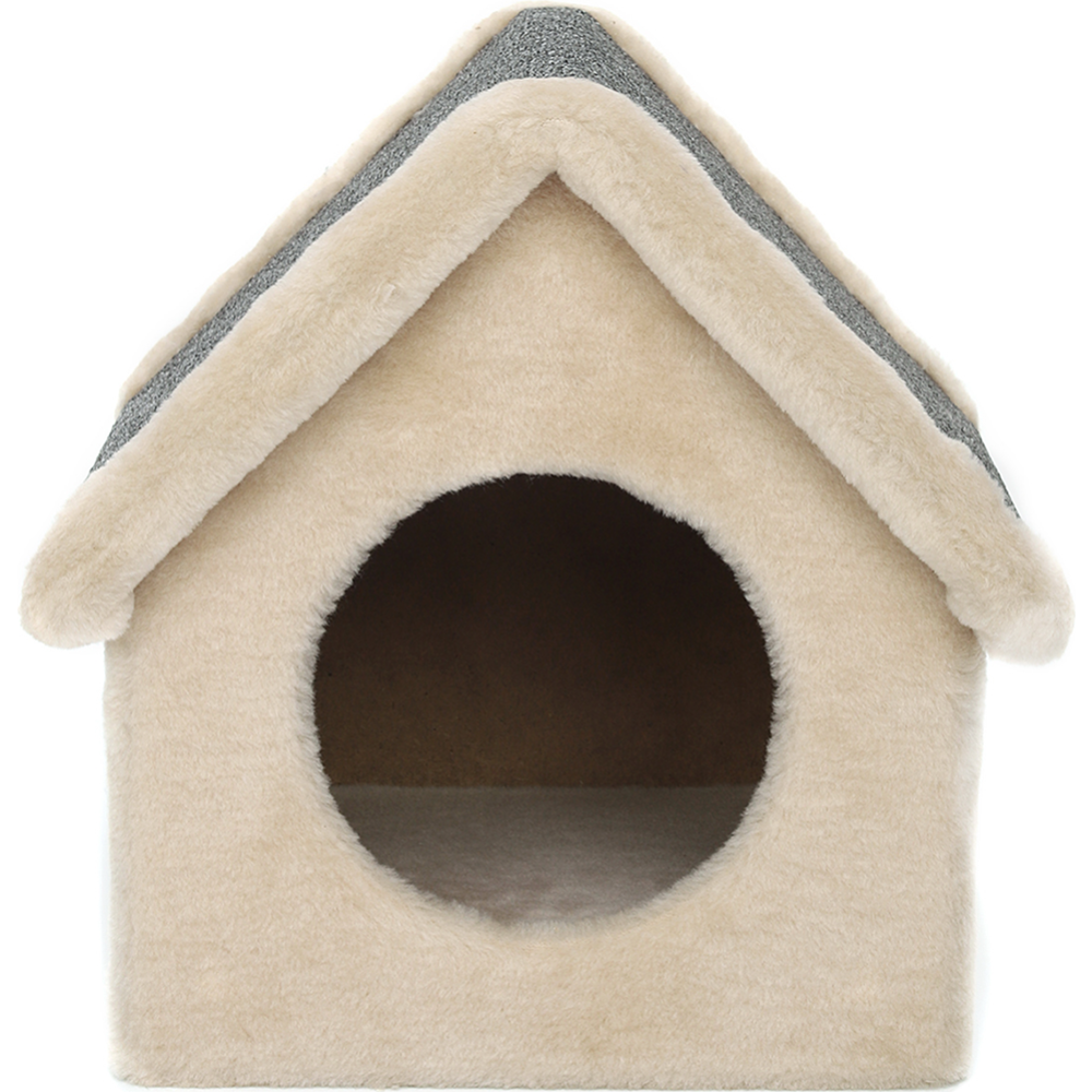 Домик для животных «Cat House» Будка 38, ковролин бежевый 