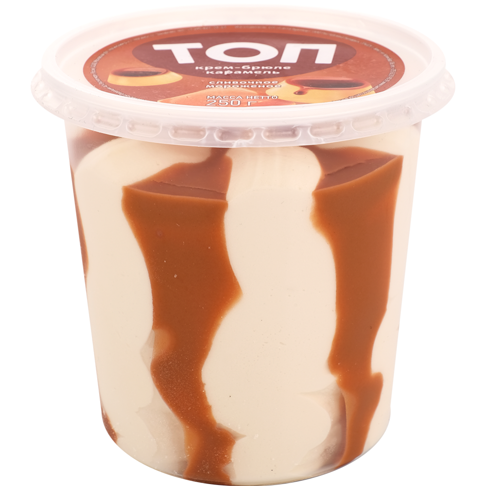 Мороженое «ТОП» крем-брюле с карамелью, 250 г #0