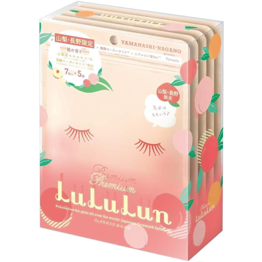 Маска для лица «LuLuLun» Premium Face Mask Peach, увлажняющая и улучшающая цвет, 130 г