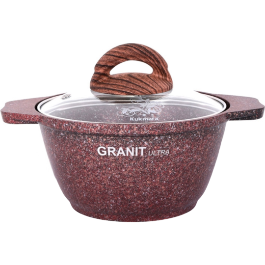 Кастрюля «Kukmara» Granit Ultra Red кга12а, 1 л