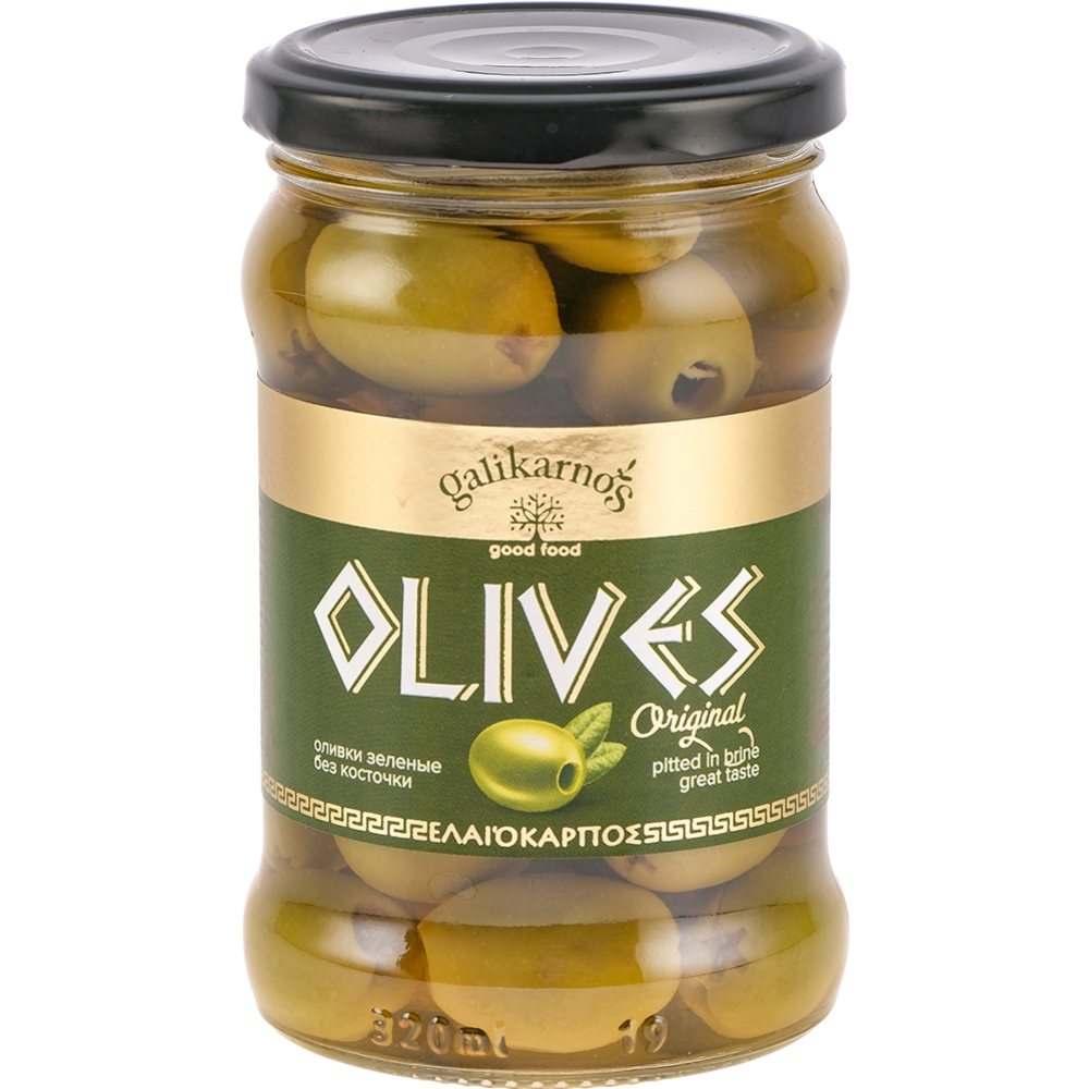 Оливки зеленые «Galikarnos» без косточки, 300 г #0