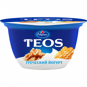 Йогурт гре­че­ский «Teos» грец­кий орех и мед, 2%, 140 г