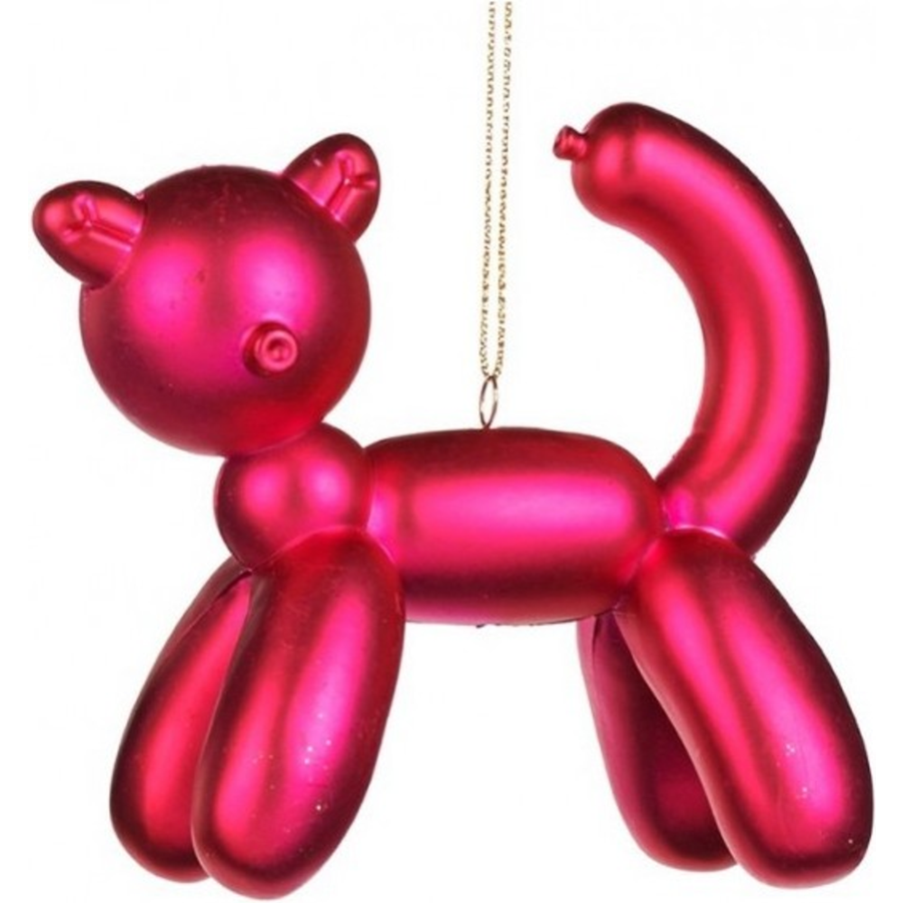 Елочная игрушка «Goodwill» Кот, PL 52528_2, розовый, 9 см