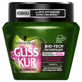 Маска для волос «Gliss Kur» BioTech регенерация, 300 мл