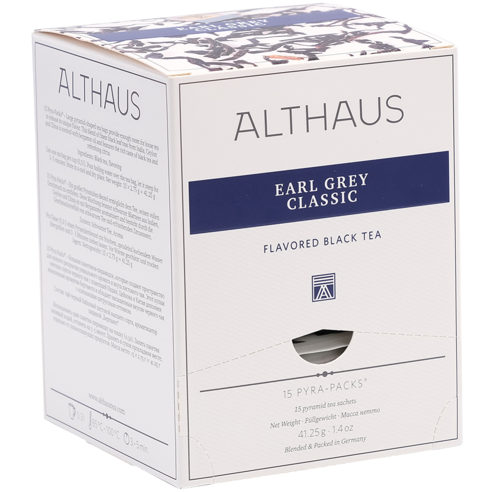 Чай черный «Althaus» Pyra Pack, эрл грей классик, 15х2.75 г