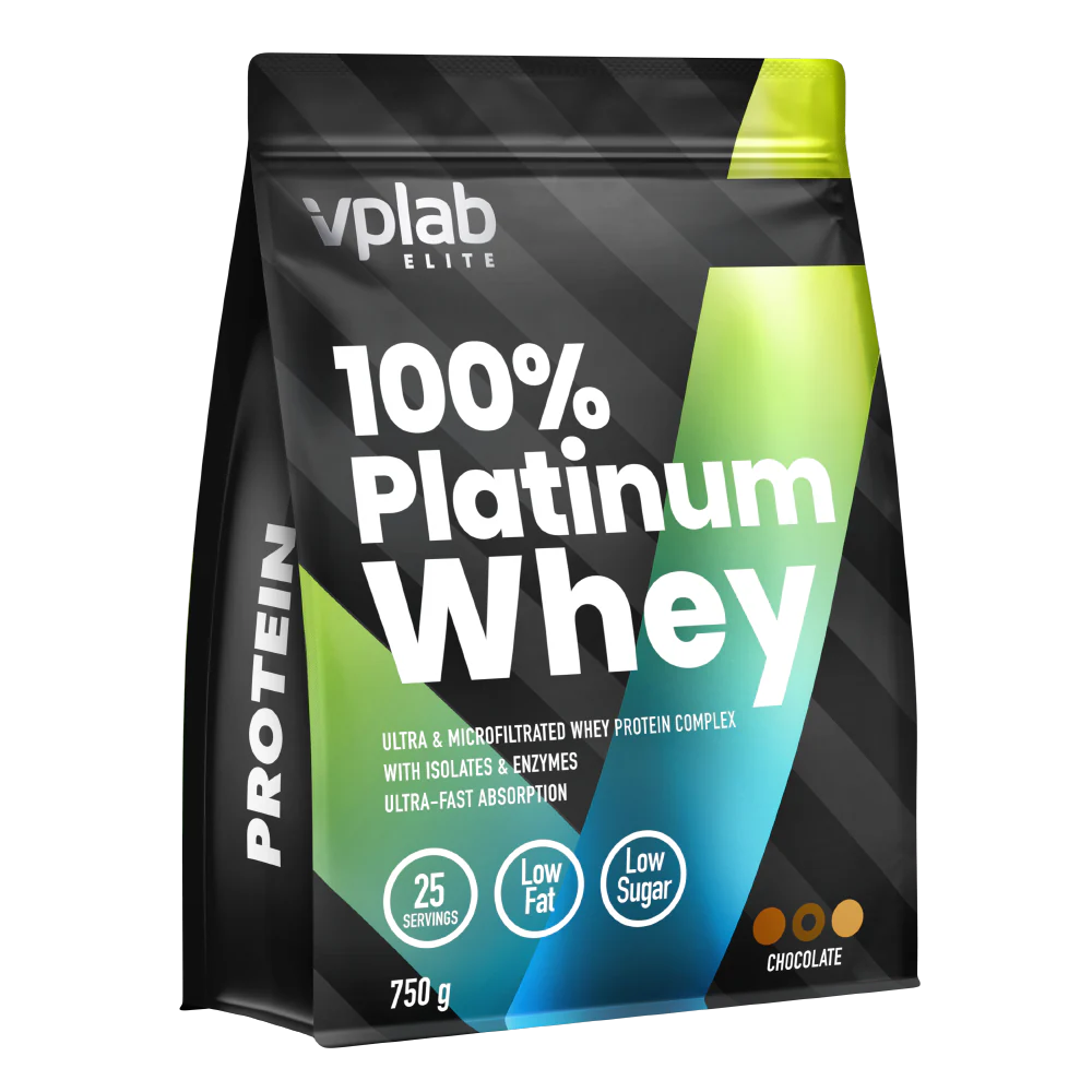 Сывороточный протеин VPlab 100% Platinum Whey, 750г, шоколад