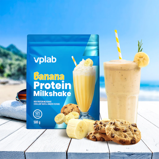 Сывороточный протеиновый коктейль VPlab Protein Milkshake, 500г, банан