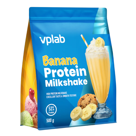 Сывороточный протеиновый коктейль VPlab Protein Milkshake, 500г, банан