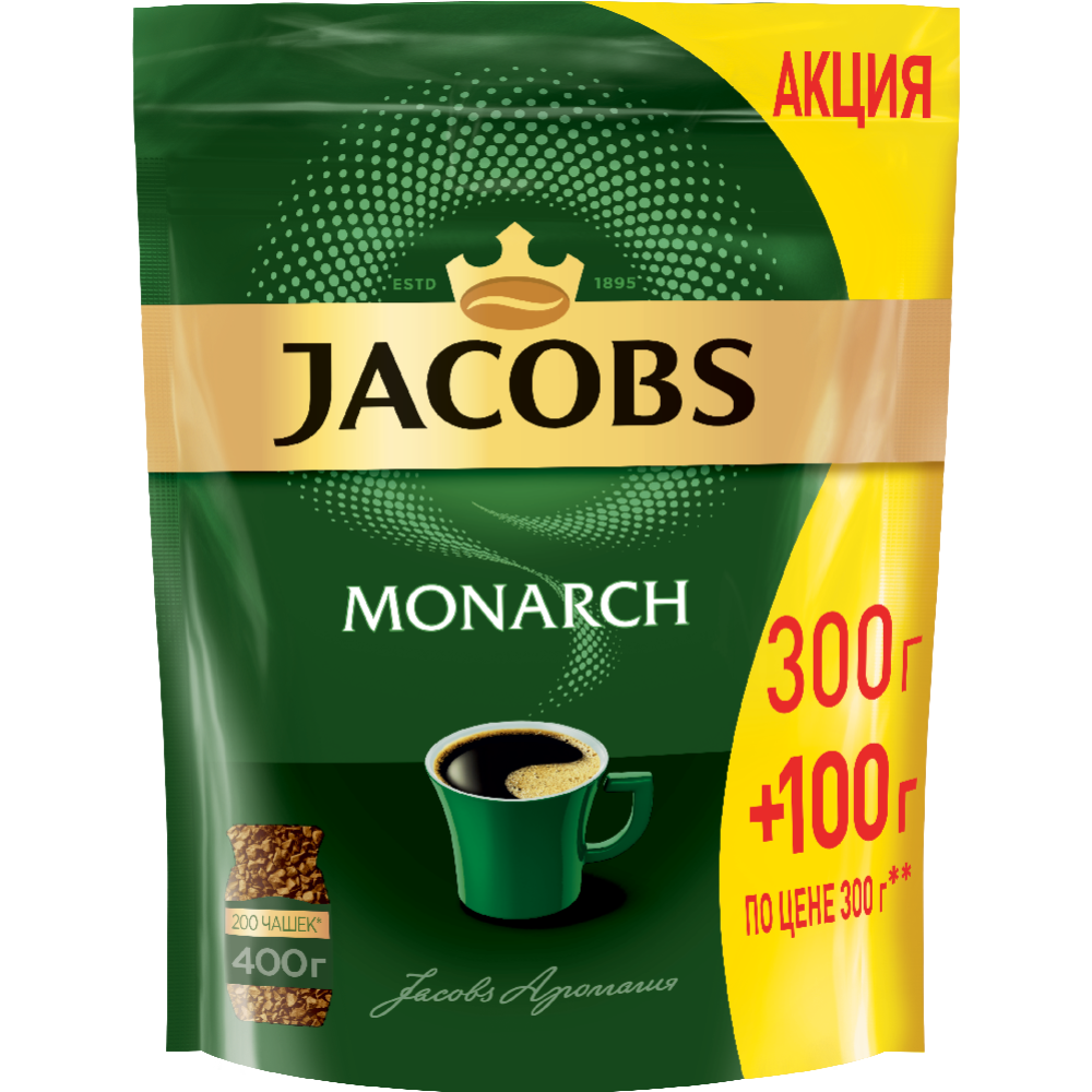 Кофе растворимый «Jacobs» Monarch, 400 г #0