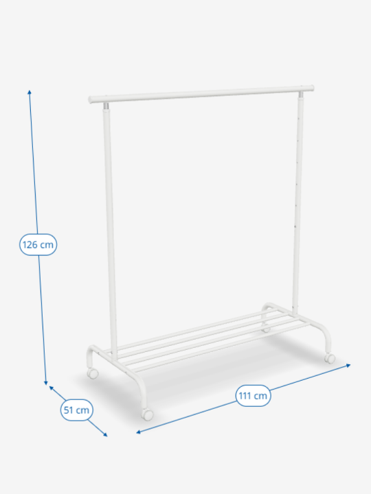 Вешалка напольная для одежды на колесиках Ригга