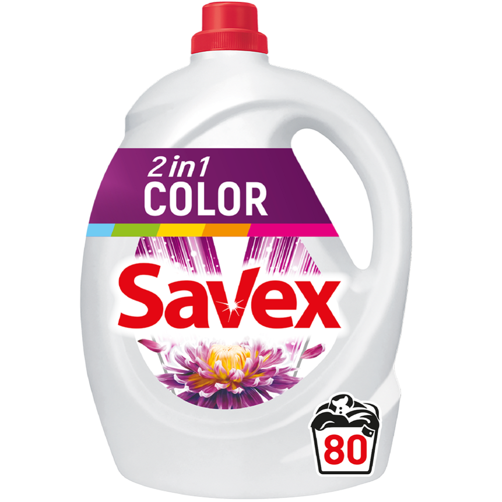 Картинка товара Гель для стирки «Savex» 2 в 1, Color, 4.4 л