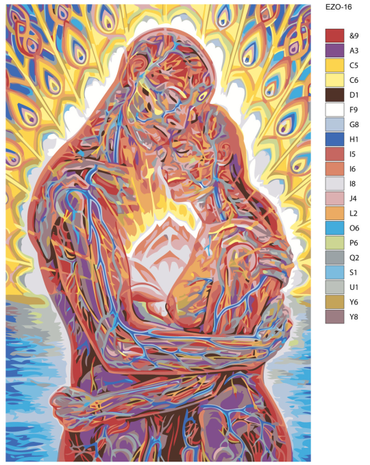 Картина по номерам SLAVINA Эзотерика души и тела EZO-16 (40 x 60 см)