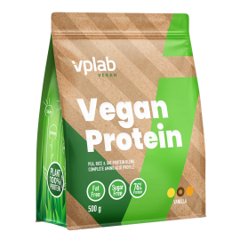 Растительный протеин VPlab Vegan Protein, 500г, ваниль