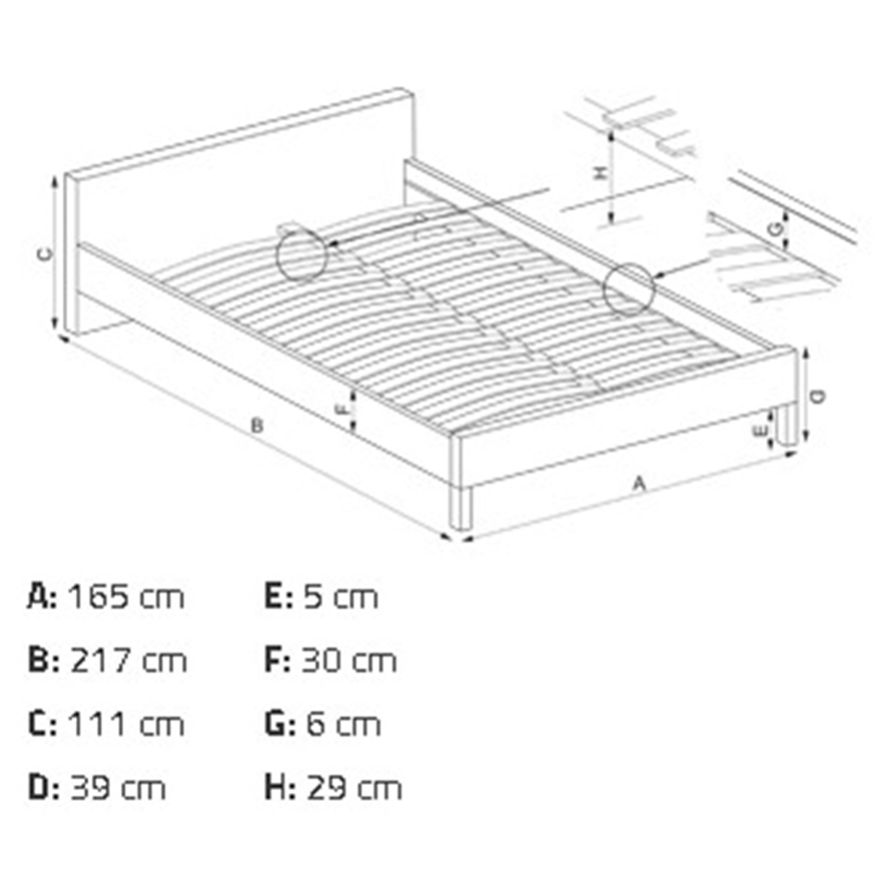 Кровать «Halmar» Kayleon, бежевый, 160х200 см