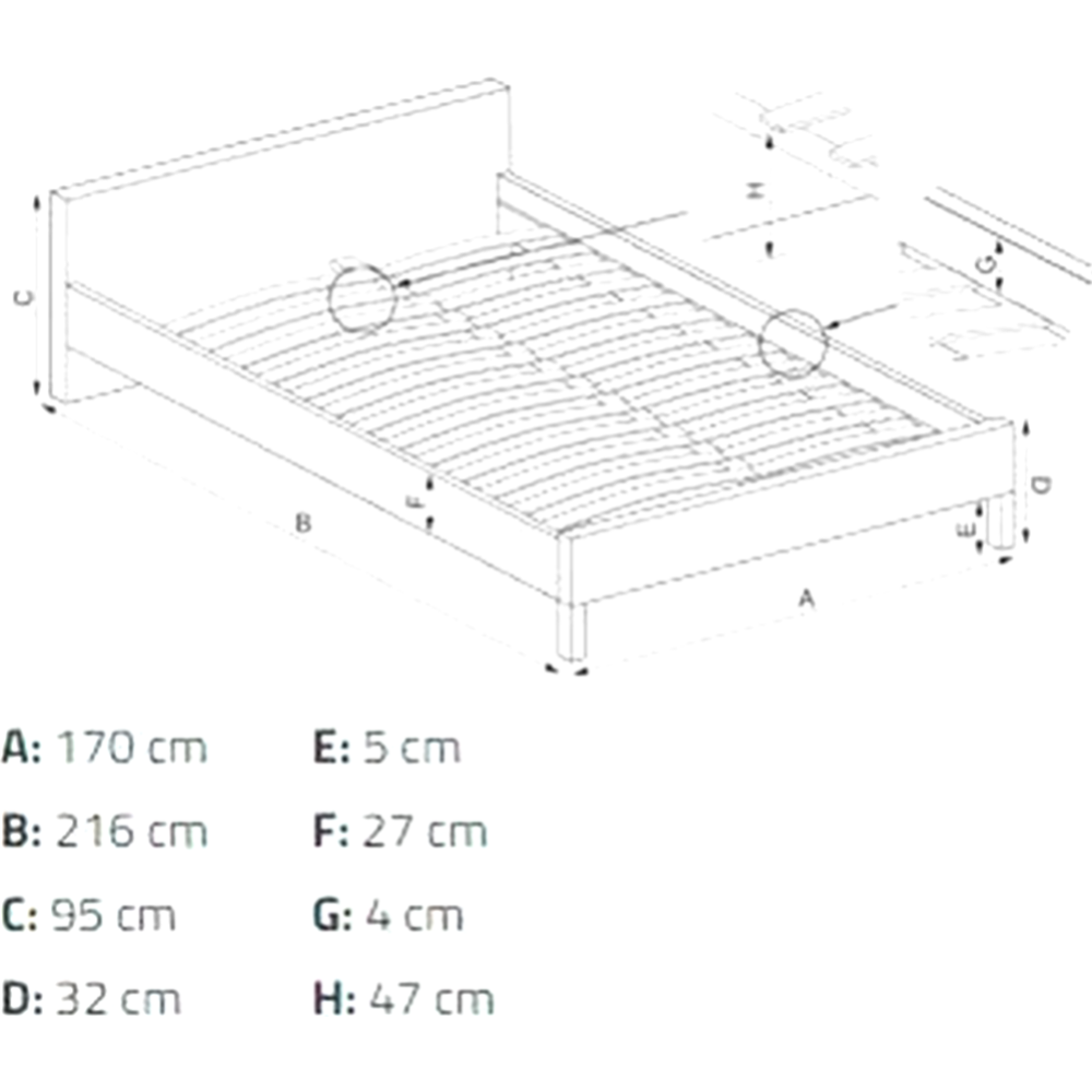 Кровать «Halmar» Merida, бежевый, 160х200 см