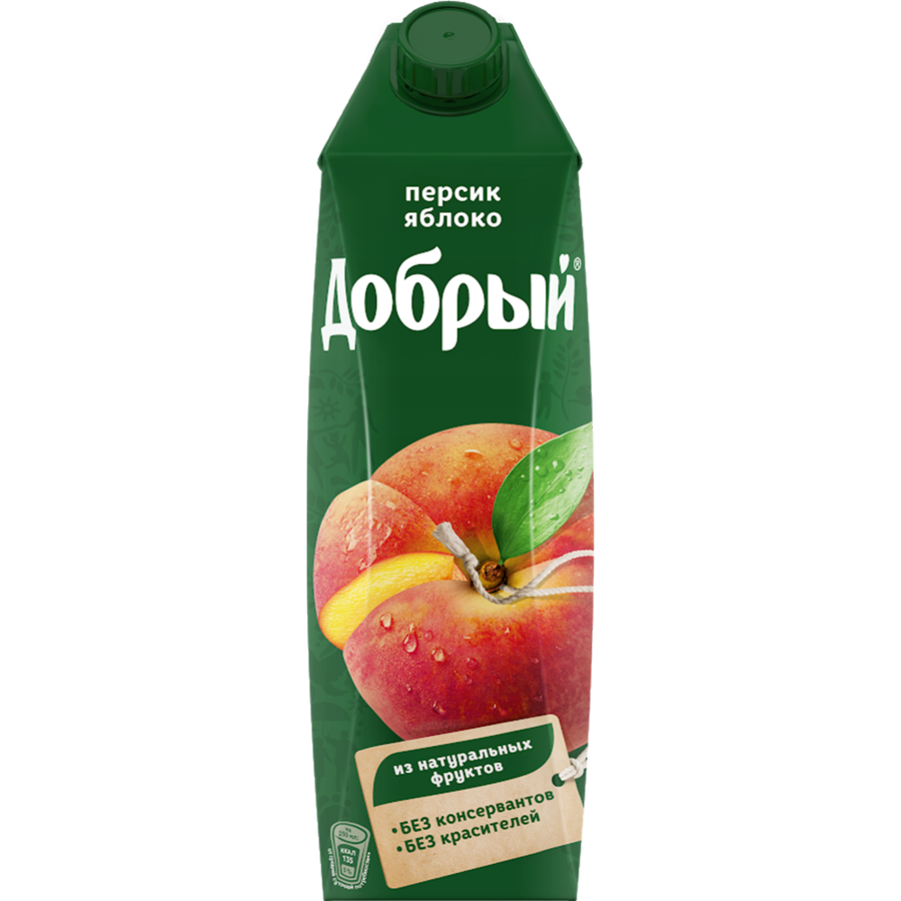 Нектар «Добрый» персиково-яблочный, 1 л #0