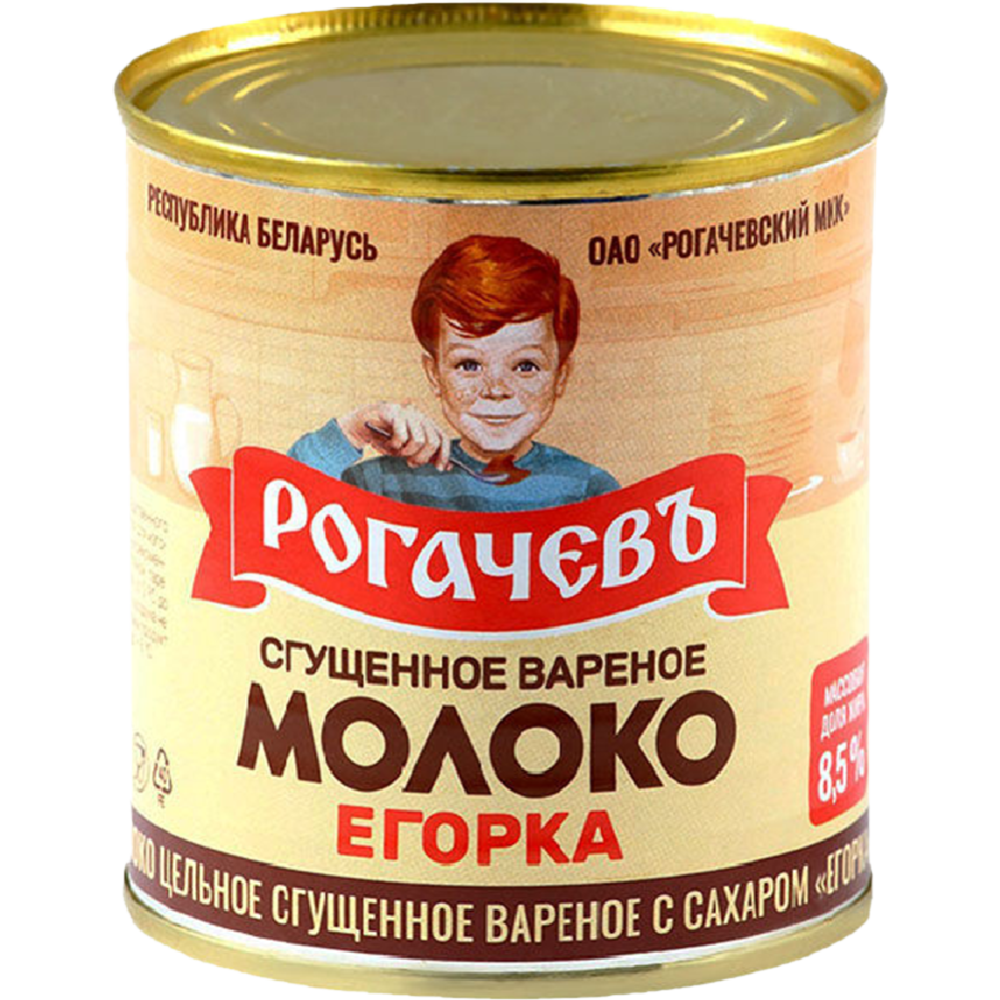 Вареное сгущенное молоко «Рогачевъ» Егорка, с сахаром, 8.5%, 360 г #0