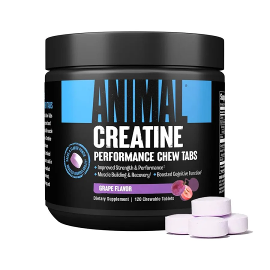 Креатин моногидрат Animal Creatine Chews tabs, 120 таблеток (виноград)