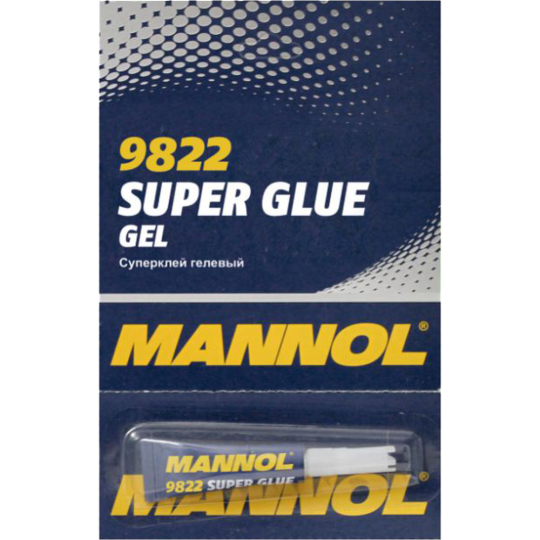 Суперклей «Mannol» Gel Super Glue, 9822, 3 г