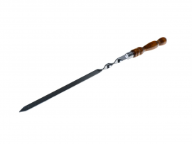Шампур с деревянной ручкой 45см с заклепкой