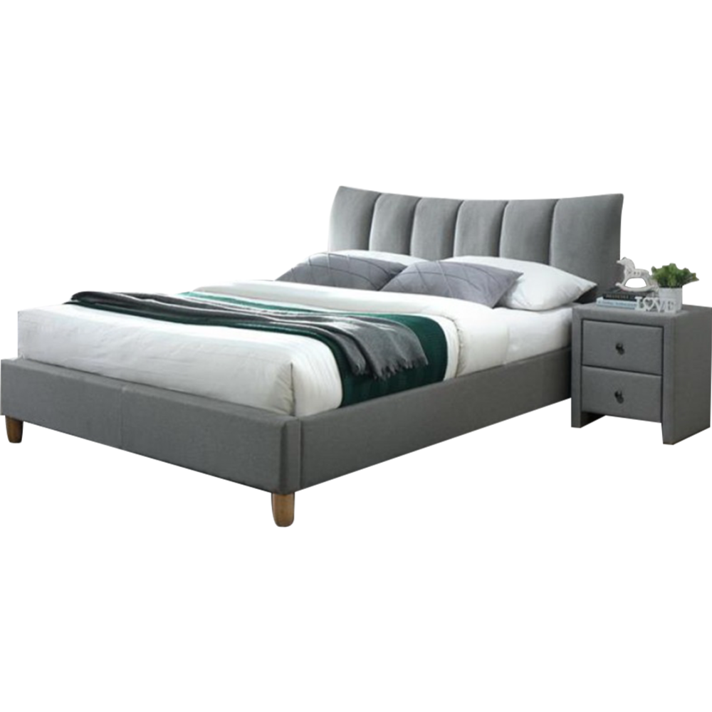 Кровать «Halmar» Sandy 2, серый/бук, 160х200 см