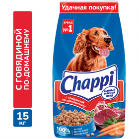 Корм для собак «Chappi» го­вя­ди­на, 15 кг