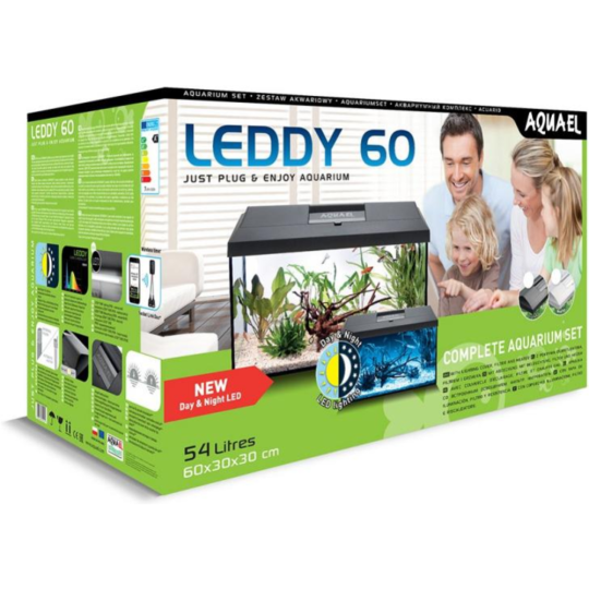 Аквариум «Aquael» Leddy Day & Night 60 белый, 60x30x30 см, 124287 54 л