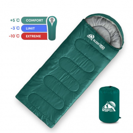 Спальный мешок RSP Sleep 350 R зелёный (молния справа)