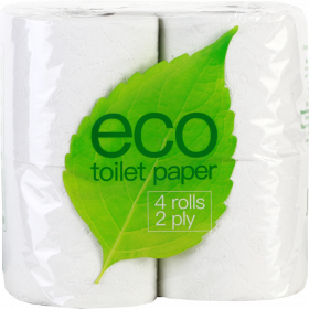 Бумага туа­лет­ная «Eco» двух­слой­ная, 4 рулона