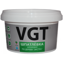 Шпатлевка «VGT» Экстра, по дереву, белый, 1 кг