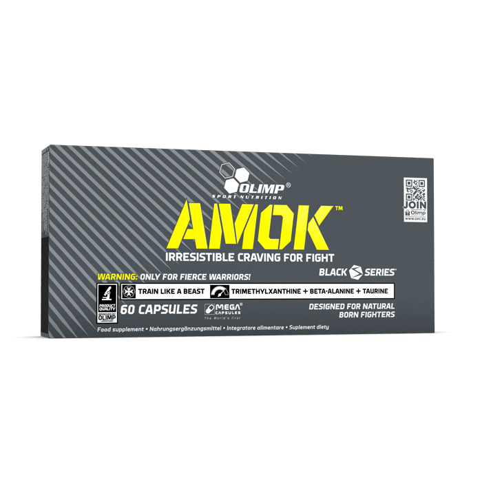 Предтренировочный комплекс Olimp Amok Power Caps, 60 капсул