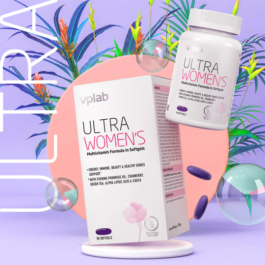 Комплекс витаминов и минералов VPlab Ultra Women's Multivitamin Formula, 90 Софтгель капсул