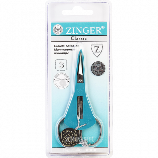 Ножницы маникюрные «Zinger» ручная заточка, В-128-SH