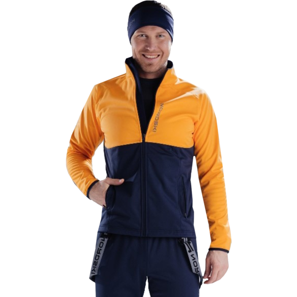 Куртка разминочная «Nordski» Premium, NSM443257-50-L, orange/blueberry, размер 50-L