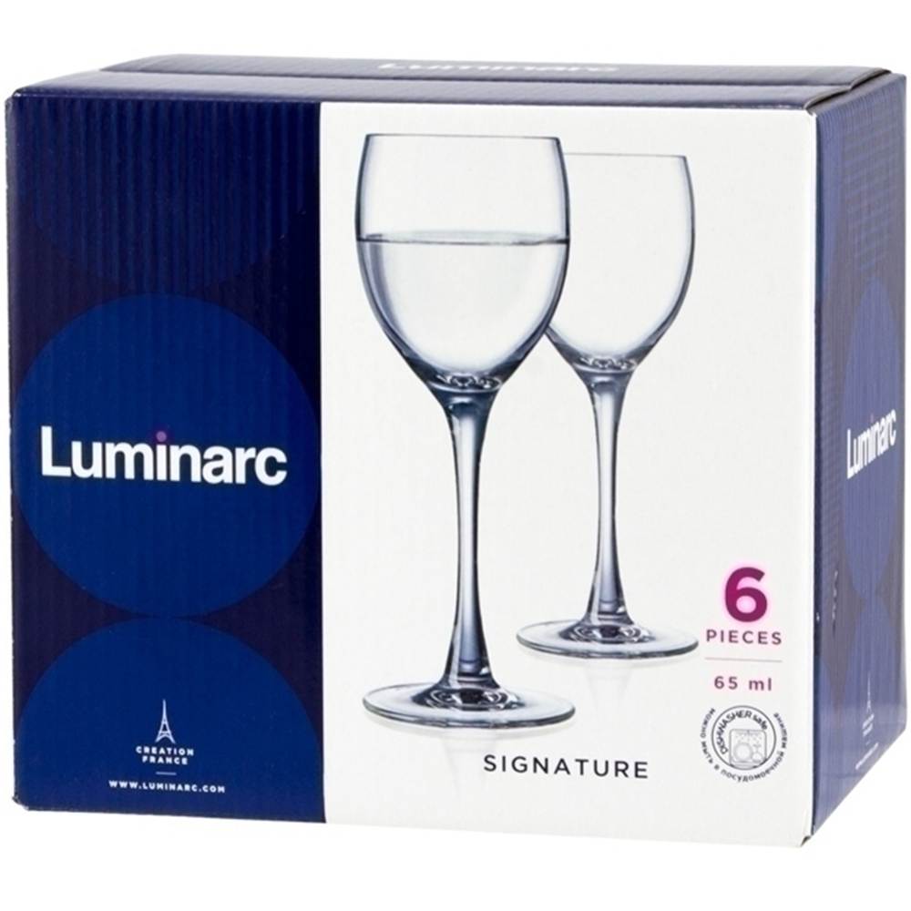 Набор рюмок «Luminarc» Signature, 65 мл, 6 шт