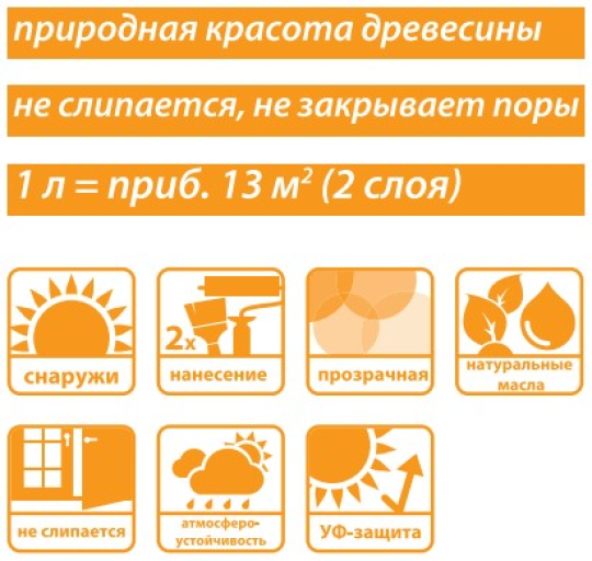 Защитное цветное масло Holzlasur Saicos, 0018 песок 0,75л.