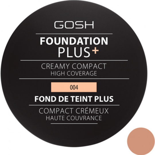 Крем-пудра «GOSH Copenhagen» Foundation Plus+, 004 Natural, 9 г