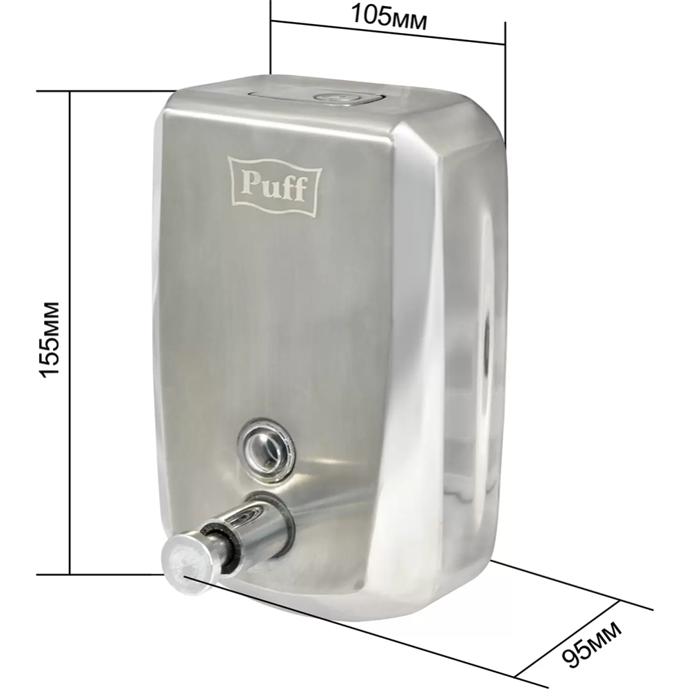 Дозатор для жидкого мыла «Puff» 8715, матовый/глянец, 1000 мл