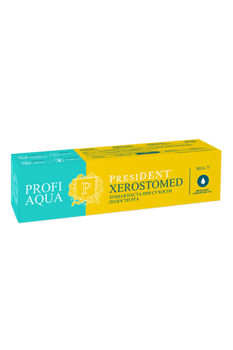 Зубная паста PRESIDENT PROFI AQUA Xerostomed (75 RDA) 50мл - 2 шт