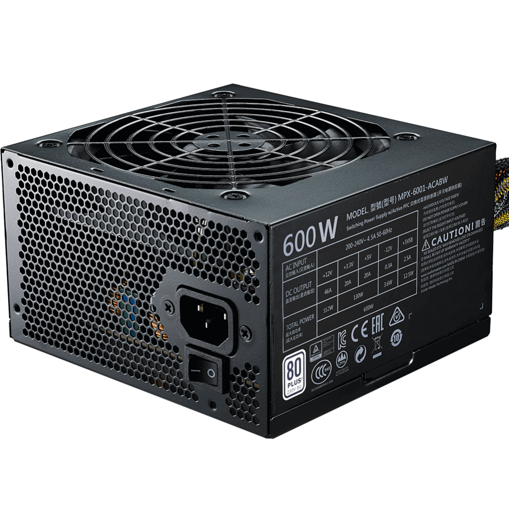 Блок питания «Cooler Master» MasterWatt Lite 230V MPX-6001-ACABW-EU